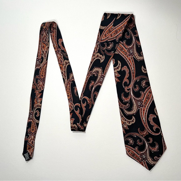 Robinson’s Vintage Tie Paisley 100% Silk - Picture 4 of 7